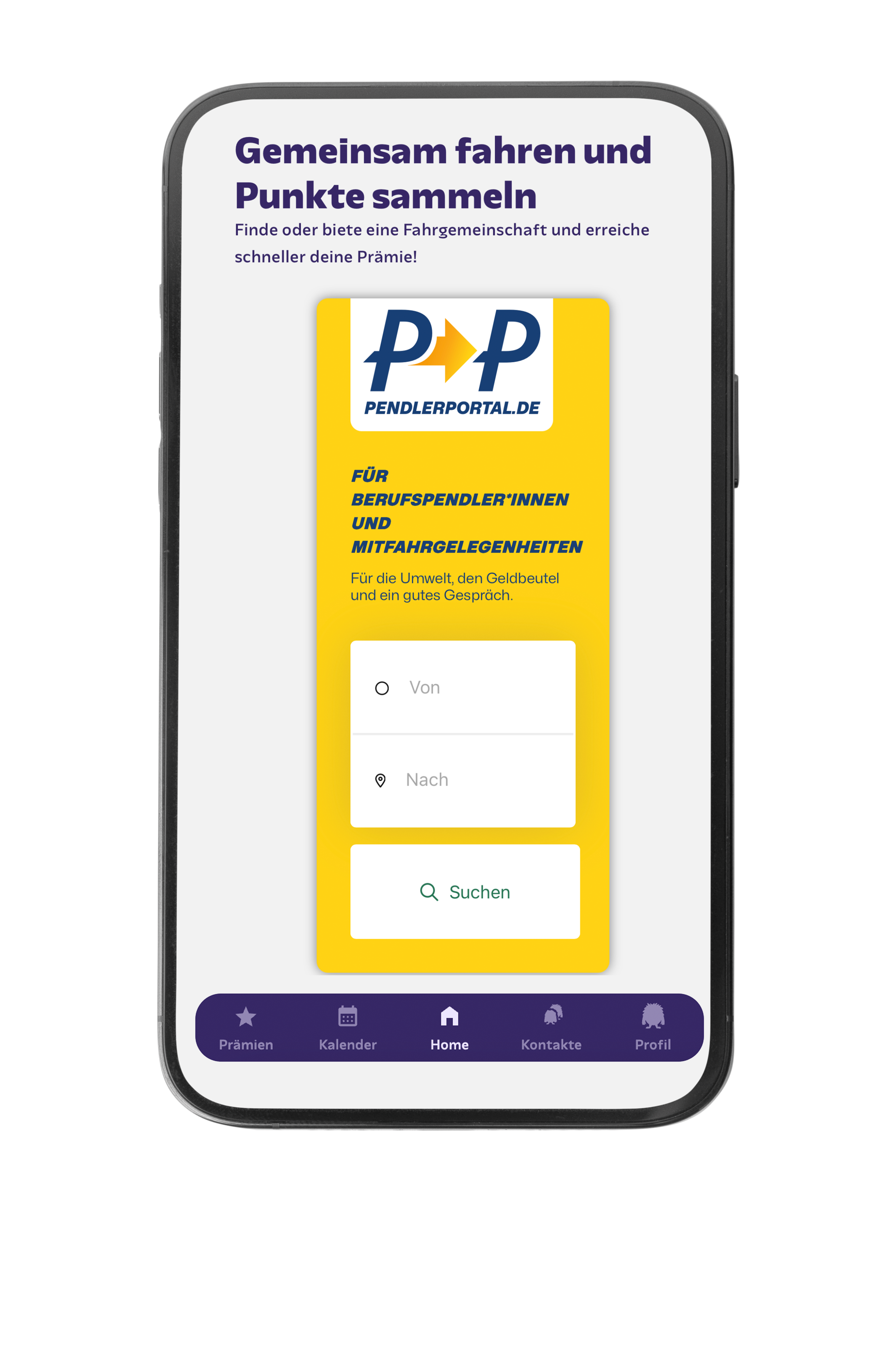 Pendlerportal-Mockup